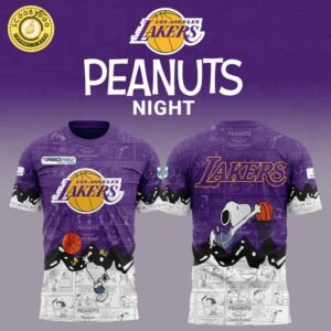 Los Angeles Lakers 75th Anniversary of Peanuts Limited Edition T-shirt