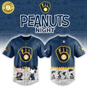 Milwaukee Brewers x 75th Peanut Anniversary Baseball Jersey Limited Edition