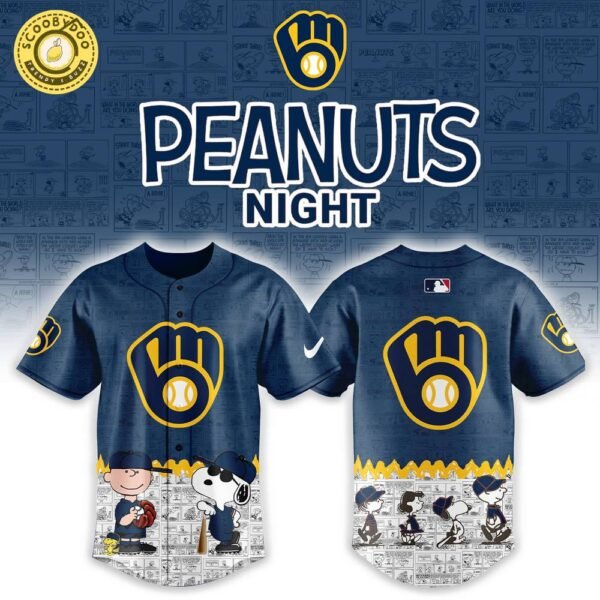 Milwaukee Brewers x 75th Peanut Anniversary Baseball Jersey Limited Edition