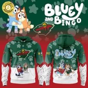 Minnesota Wild Bluey and Bingo Hoodie Limited Edition