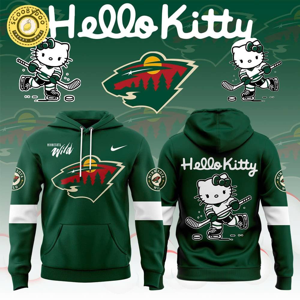 Minnesota Wild x Hello Kitty Night Limited Edition Hoodie Minnesota Wild x Hello Kitty Night Limited Edition Hoodie