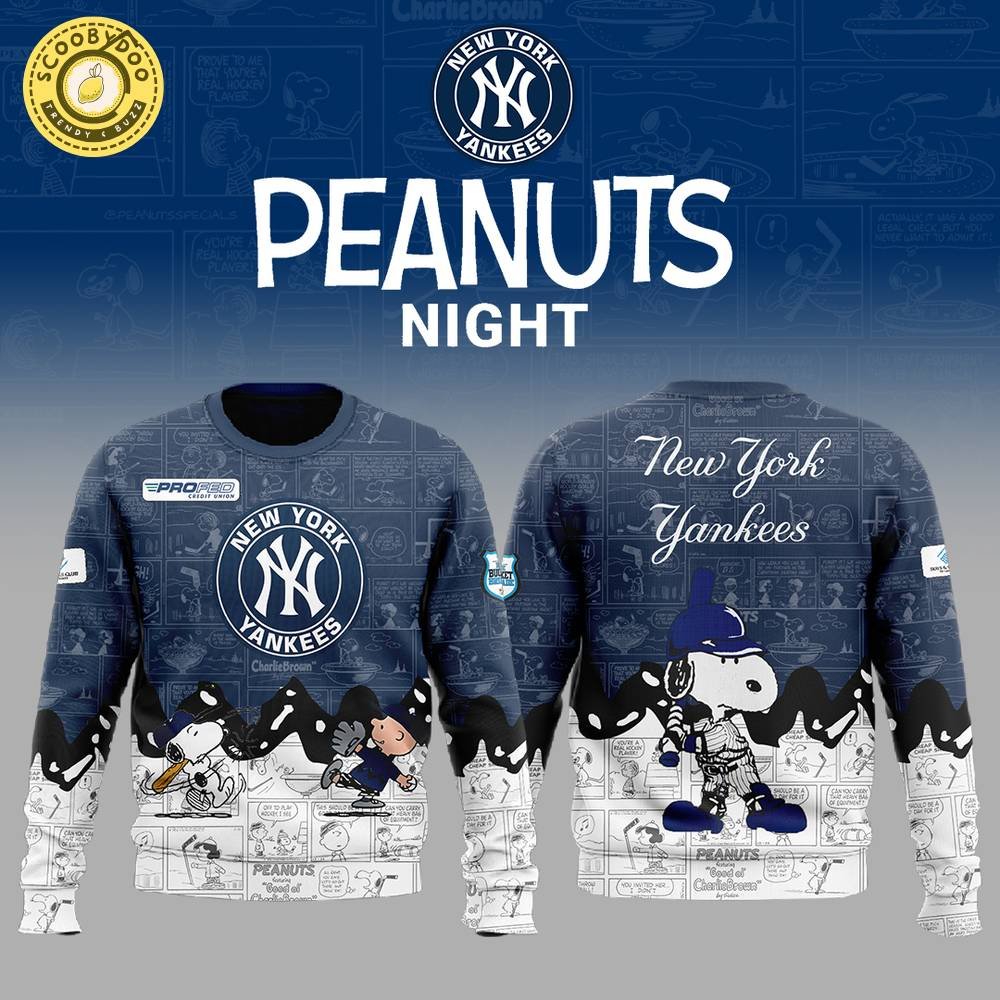 New York Yankees 75th Anniversary of Peanuts Limited Edition Sweatshirt 2025 New York Yankees 75th Anniversary of Peanuts Limited Edition Sweatshirt 2025