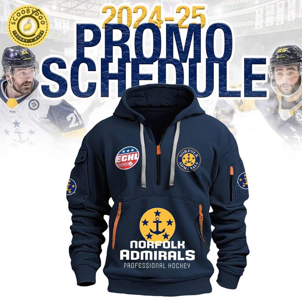 Norfolk Admirals New 2025 Promo Schedule Hoodie Limited Edition Norfolk Admirals New 2025 Promo Schedule Hoodie Limited Edition