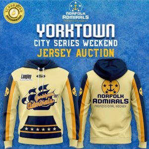 Norfolk Admirals x Yorktown City Series Jersey Hoodie Limited Edition