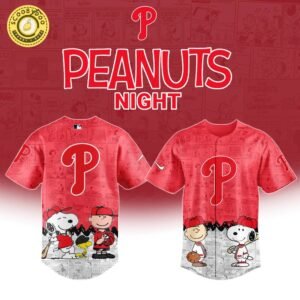 Philadelphia Phillies MLB x 75th Anniversary of Peanuts Limited Edition Baseball Jersey 2025