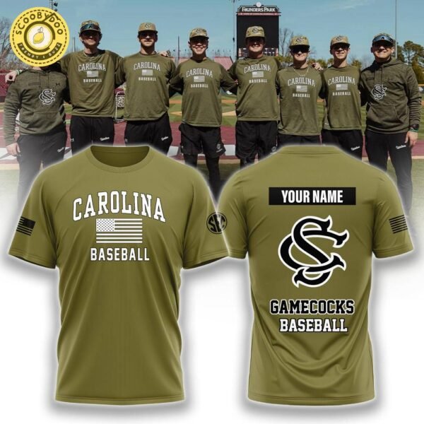 South Carolina Gamecocks NCAA Baseball x Salute to Service T-shirt Limited Edition 2025