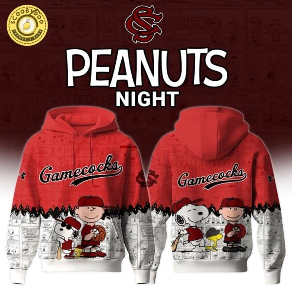 South Carolina Gamecocks x Peanuts Night Hoodie “Celebrating the 75th Anniversary of Peanuts” Limited Edition