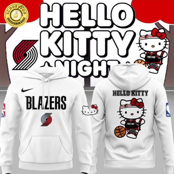 Special Edition 2025 Portland Trail Blazers x Hello Kitty Hoodie Limited Edition