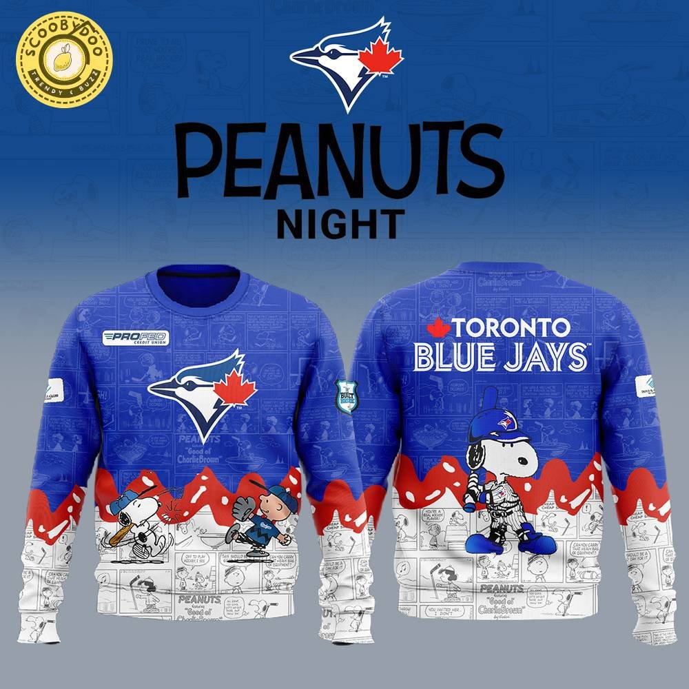 Toronto Blue Jays 75th Anniversary of Peanuts Limited Edition Sweatshirt 2025 Toronto Blue Jays 75th Anniversary of Peanuts Limited Edition Sweatshirt 2025