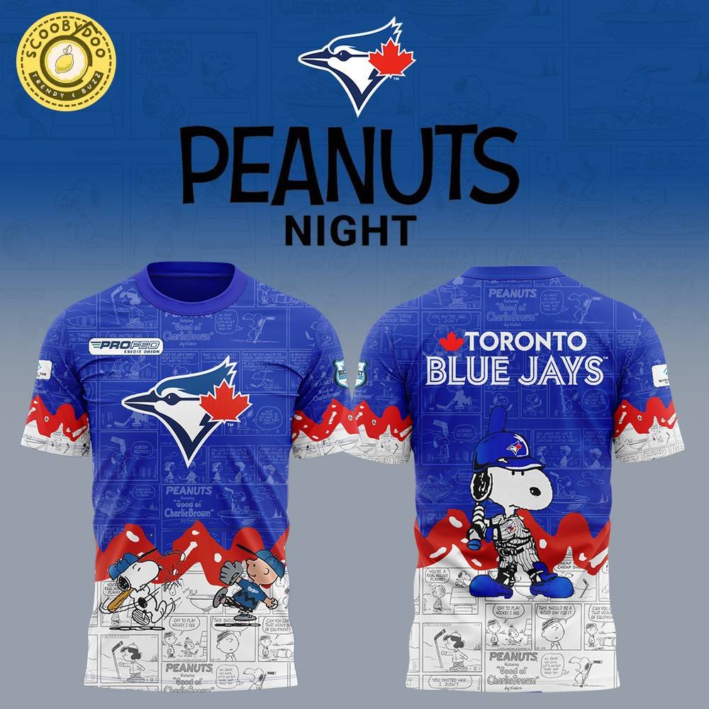 Toronto Blue Jays 75th Anniversary of Peanuts Limited Edition T-shirt 2025 Toronto Blue Jays 75th Anniversary of Peanuts Limited Edition T-shirt 2025