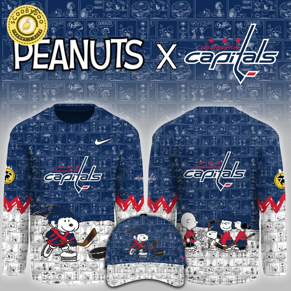 Washington Capitals x Peanuts 75 Years Anniversary Limited Edition Hockey Jersey Washington Capitals x Peanuts 75 Years Anniversary Limited Edition Hockey Jersey