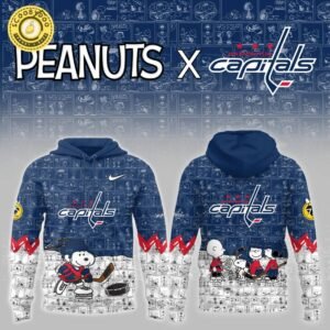 Washington Capitals x Peanuts 75 Years Anniversary Limited Edition Hoodie