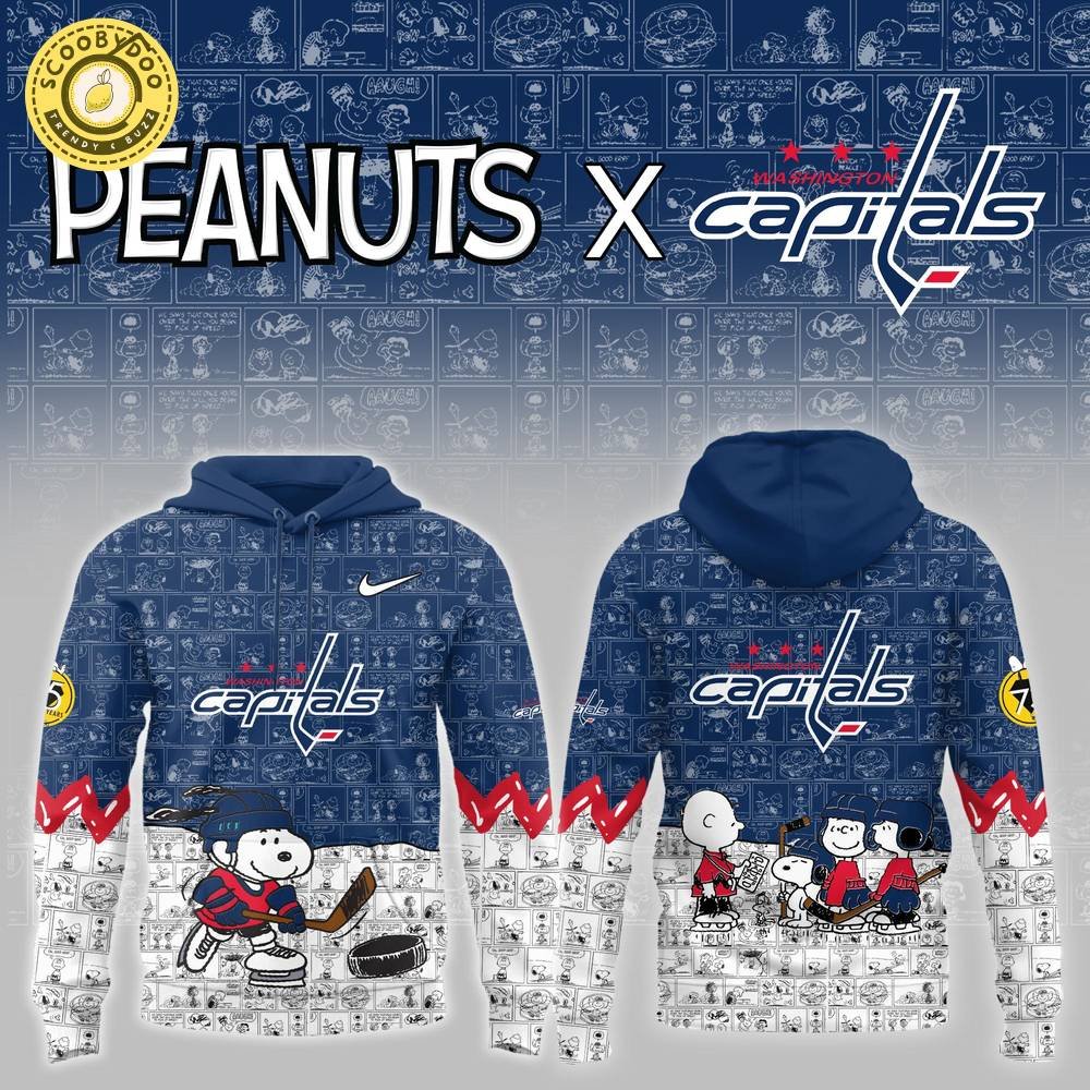 Washington Capitals x Peanuts 75 Years Anniversary Limited Edition Hoodie Washington Capitals x Peanuts 75 Years Anniversary Limited Edition Hoodie