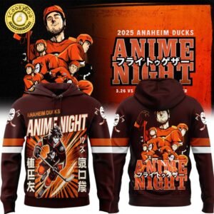 Anaheim Ducks x Anime Night hoodie 2025 Limited Edition