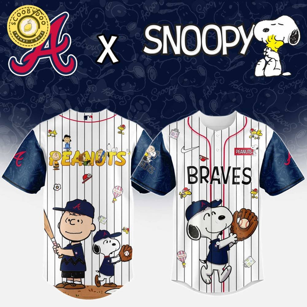 Atlanta Braves MLB “75th Anniversary of Peanuts” Snoopy Special Edition Jersey 2025 Atlanta Braves MLB “75th Anniversary of Peanuts” Snoopy Special Edition Jersey 2025