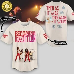 Becoming Led Zeppelin Baseball Jersey “Then As It Was, Then Again It Will Be” Rock Band Vintage Style
