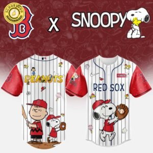 Boston Red Sox MLB “75th Anniversary of Peanuts” Snoopy Special Edition Jersey 2025