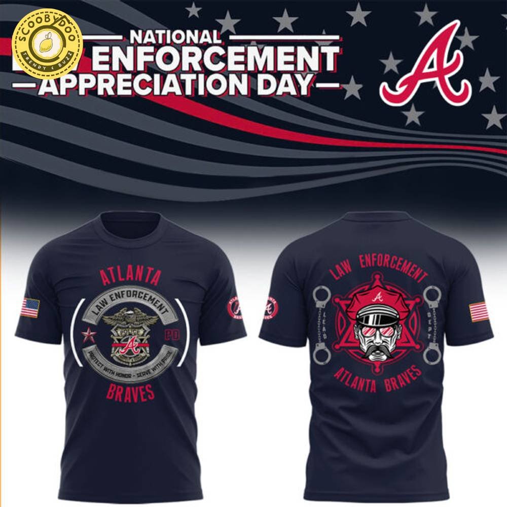 Braves x Low Enforcement Appreciation Day 2025 Tshirt Braves x Low Enforcement Appreciation Day 2025 Tshirt
