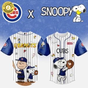 Chicago Cubs MLB 75th Anniversary of Peanuts Snoopy Special Edition Baseball Jersey