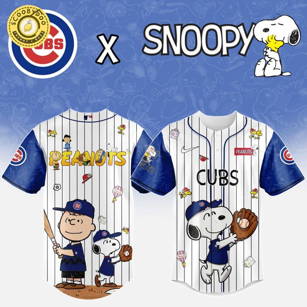 Chicago Cubs MLB 75th Anniversary of Peanuts Snoopy Special Edition Baseball Jersey Chicago Cubs MLB 75th Anniversary of Peanuts Snoopy Special Edition Baseball Jersey
