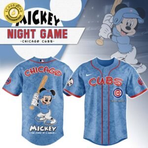 Chicago Cubs x Mickey Night Game Baseball Jersey