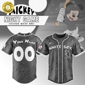 Chicago White Sox x Mickey Night Game Baseball Jersey Custom Name