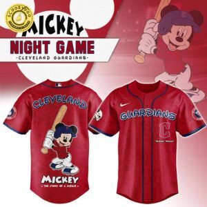Cleveland Guardians x Mickey Night Game Baseball Jersey