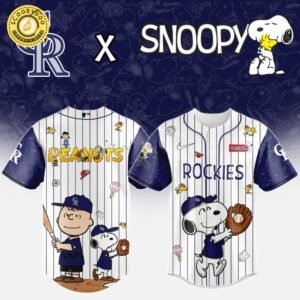 Colorado Rockies MLB “75th Anniversary of Peanuts” Snoopy Special Edition Jersey 2025