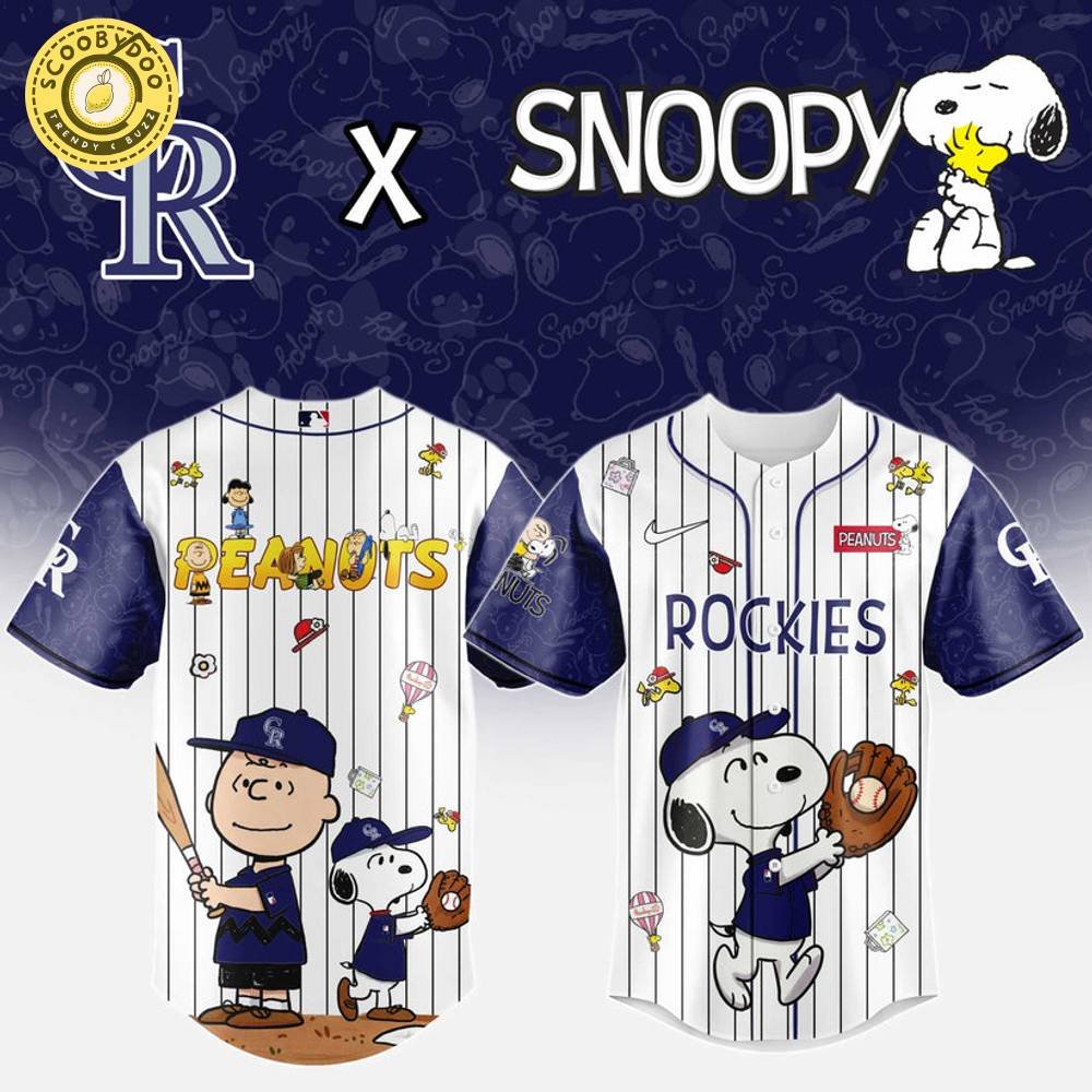 Colorado Rockies MLB “75th Anniversary of Peanuts” Snoopy Special Edition Jersey 2025 Colorado Rockies MLB “75th Anniversary of Peanuts” Snoopy Special Edition Jersey 2025