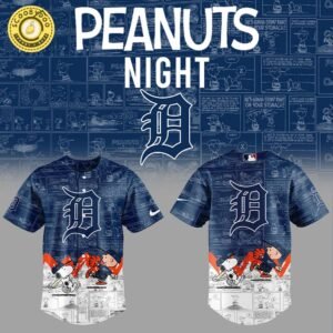 Detroit Tigers 75th Anniversary of Peanuts Baseball Jersey