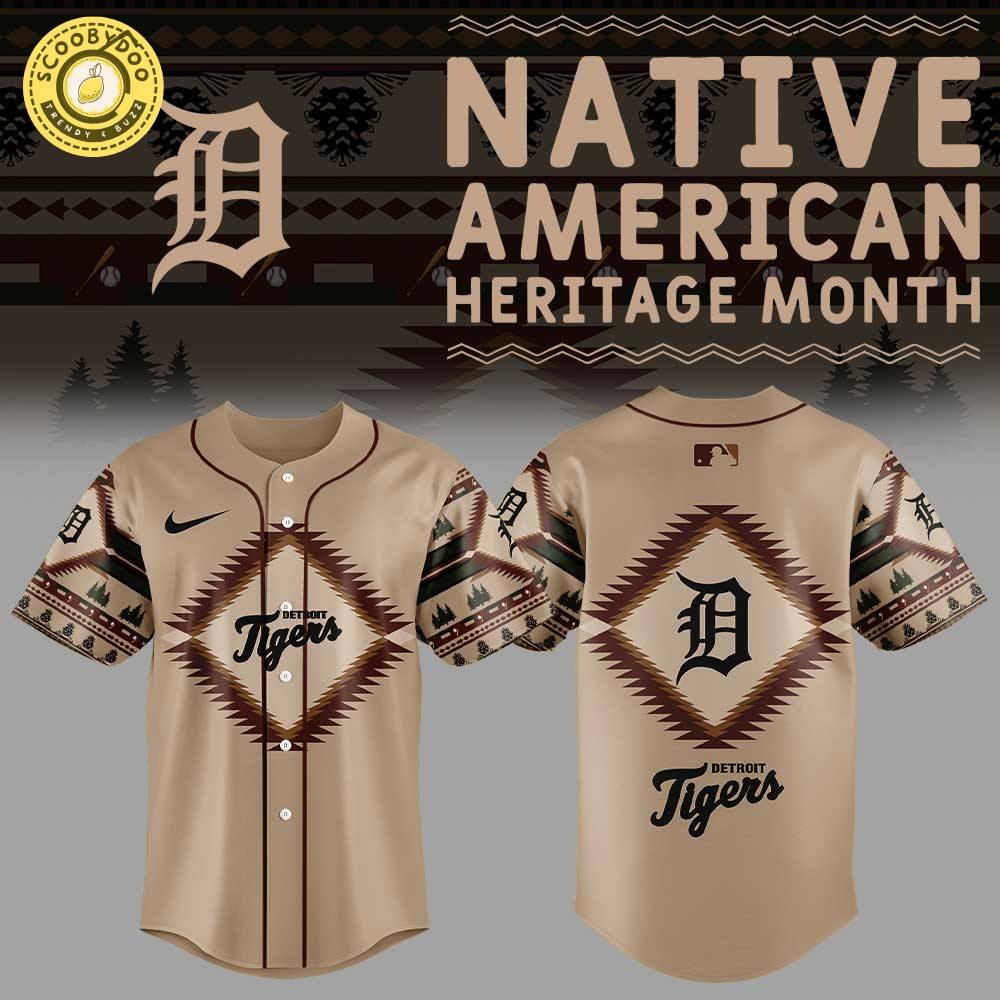 Detroit Tigers Native American Heritage Month Baseball Jersey Detroit Tigers Native American Heritage Month Baseball Jersey