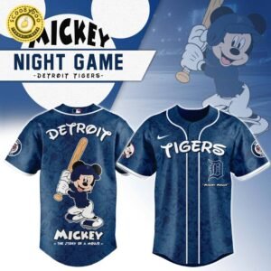 Detroit Tigers x Mickey Night Game Baseball Jersey