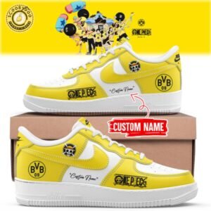 Dortmund X One Piece Custom Name AF1 Shoes Limited Edition