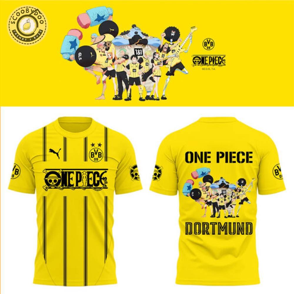 Dortmund X One Piece Yellow TShirt Dortmund X One Piece Yellow TShirt