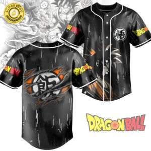 Dragon Ball Baseball Jersey – Goku Kanji悟 Shirt – Anime Streetwear Jersey
