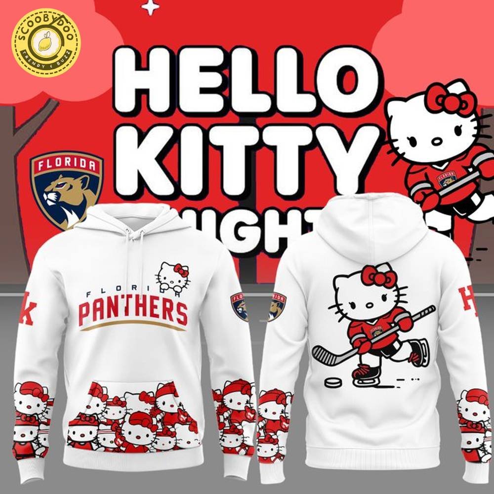 Florida Panthers x Hello Kitty Hoodie 2025 Florida Panthers x Hello Kitty Hoodie 2025