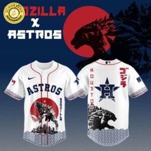 Godzilla x Houston Astros Japan Edition Baseball Jersey 2025