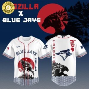Godzilla x Toronto Blue Jays Japan Edition Baseball Jersey 2025