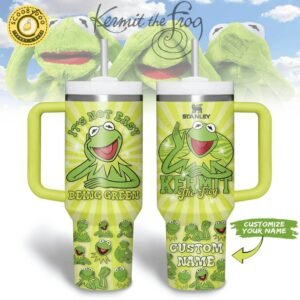 Kermit The Frog It Is Not Easy Being Green 40oz Tumbler With Handle