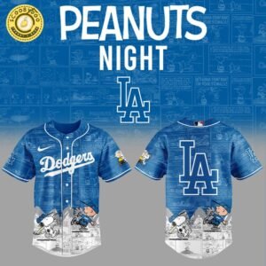 Los Angeles Dodgers 75th Anniversary of Peanuts Baseball Jersey