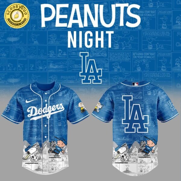 Los Angeles Dodgers 75th Anniversary of Peanuts Baseball Jersey
