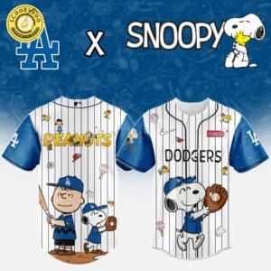 Los Angeles Dodgers MLB “75th Anniversary of Peanuts” Snoopy Special Edition Jersey 2025