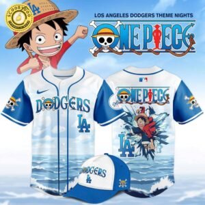 Los Angeles Dodgers MLB x One Piece Night Game Limited Edition Baseball Jersey 2025