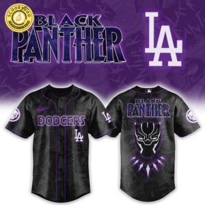Los Angeles Dodgers x Black Panther Avengers Combo Baseball Jersey