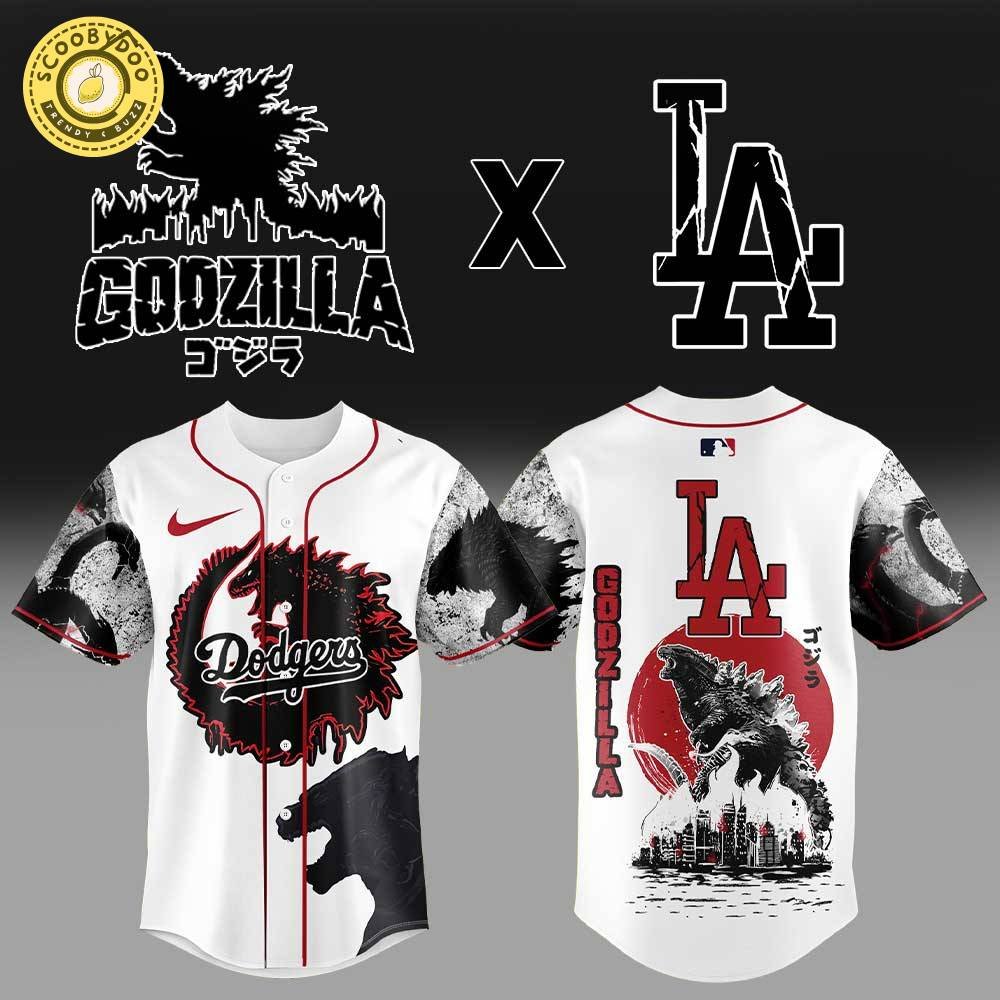 Los Angeles Dodgers x Godzilla Baseball Jersey Los Angeles Dodgers x Godzilla Baseball Jersey