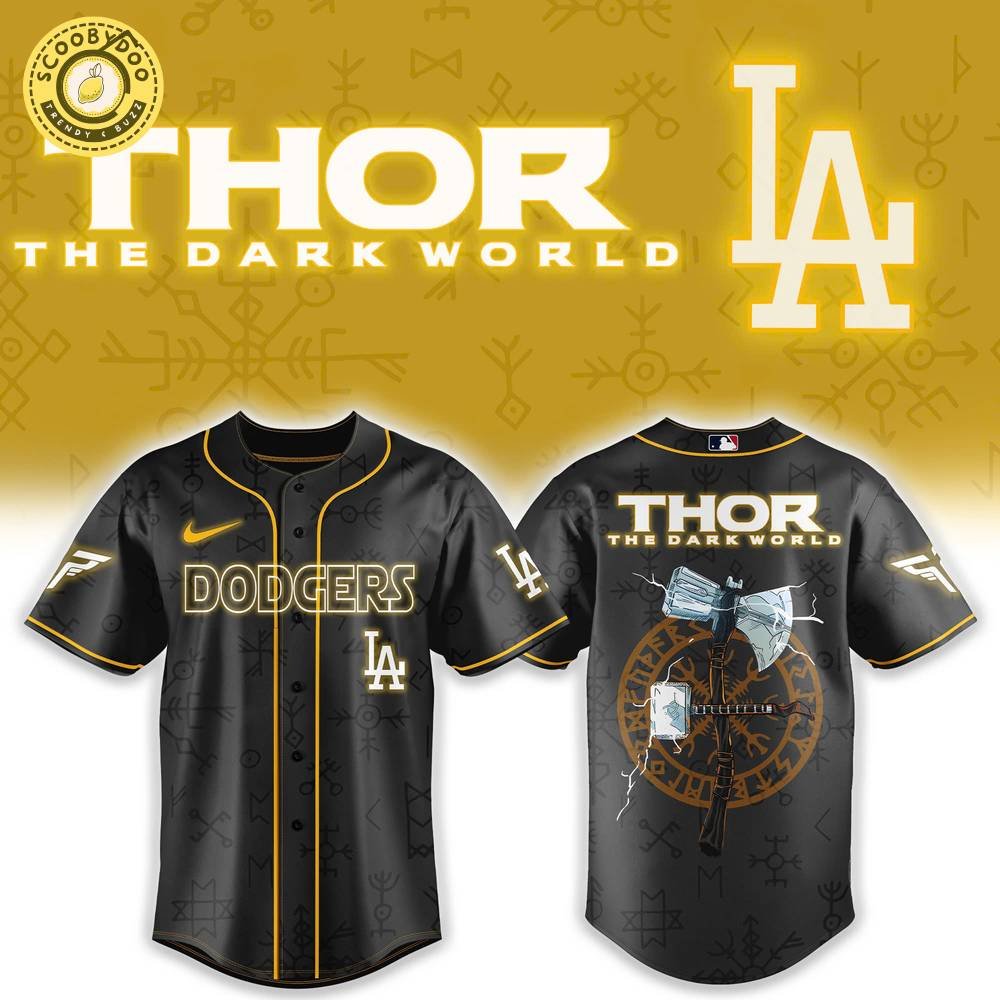 Los Angeles Dodgers x Thor Avengers Combo Baseball Jersey Los Angeles Dodgers x Thor Avengers Combo Baseball Jersey