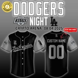 Los Angeles Kings x Dodgers Night Crypto Arena 8 April Baseball Jersey