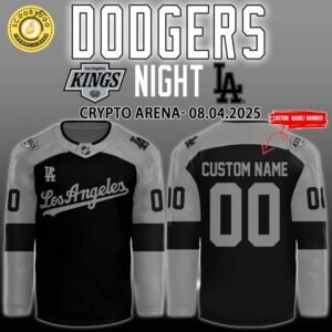 Los Angeles Kings x Dodgers Night Crypto Arena Hockey Jersey