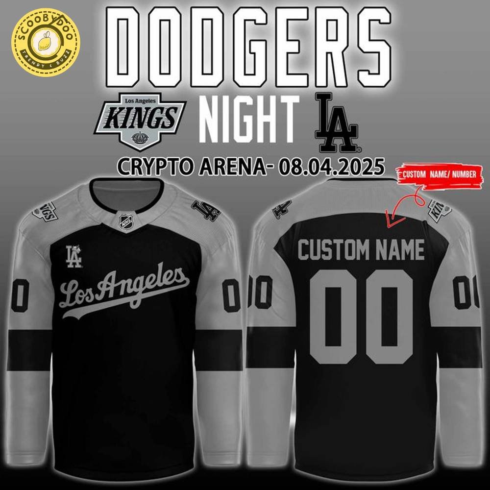 Los Angeles Kings x Dodgers Night Crypto Arena Hockey Jersey Los Angeles Kings x Dodgers Night Crypto Arena Hockey Jersey