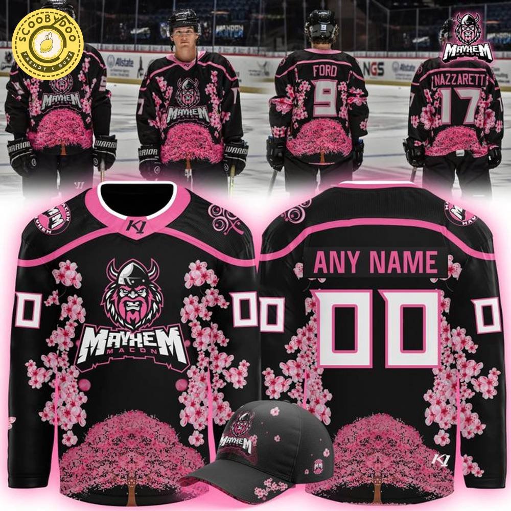Mayhem x CHERRY BLOSSOM Hockey Jersey 2025 Limited Edition Mayhem x CHERRY BLOSSOM Hockey Jersey 2025 Limited Edition